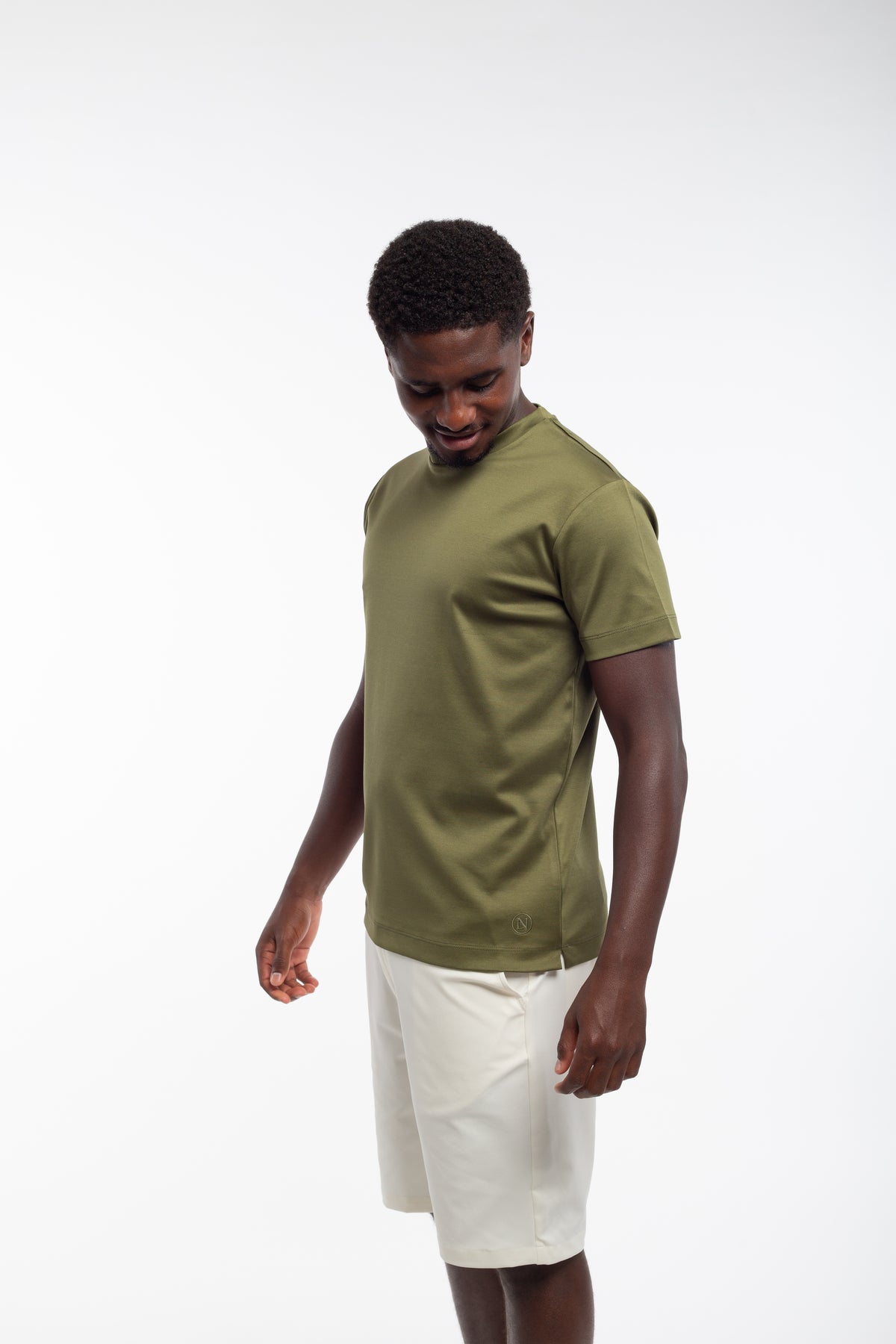 Olive mercerized T-shirt