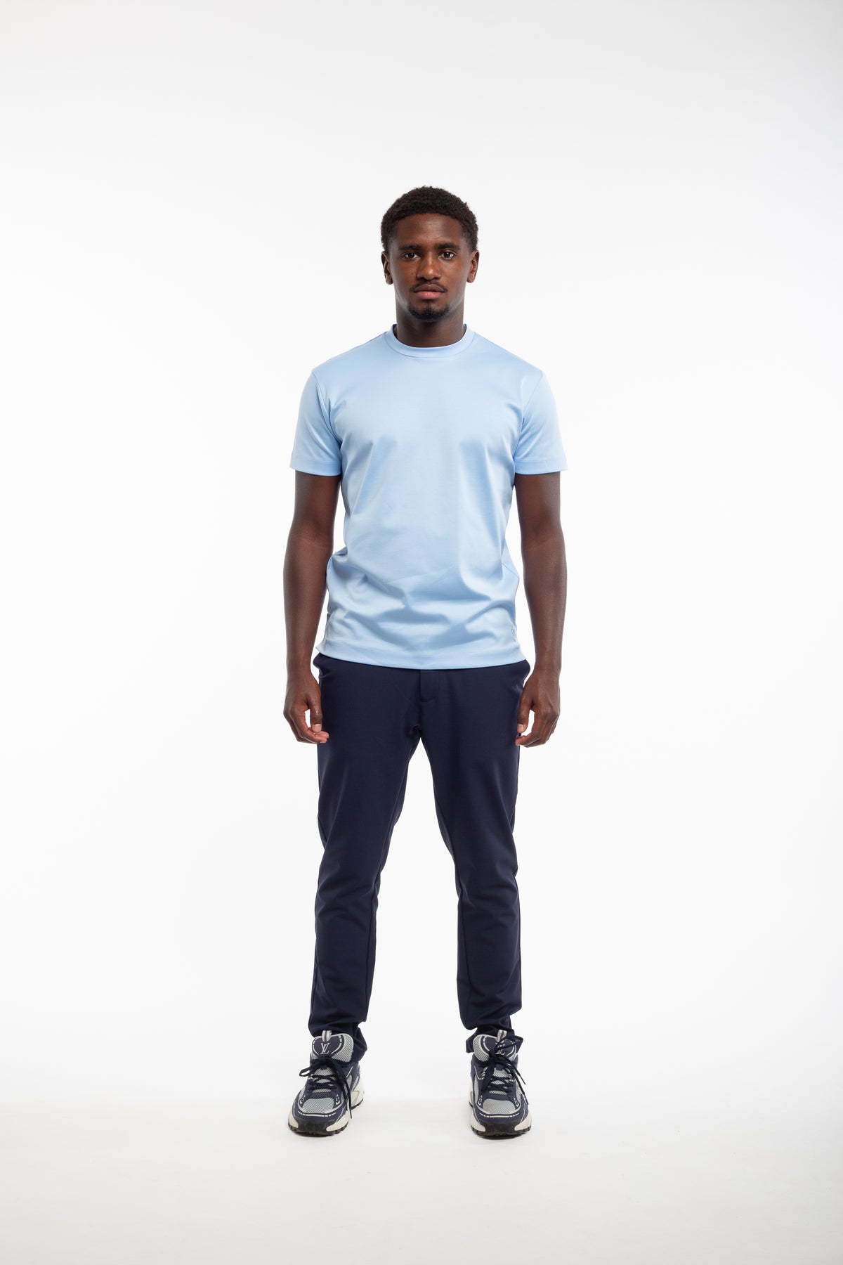Sky blue mercerized T-shirt