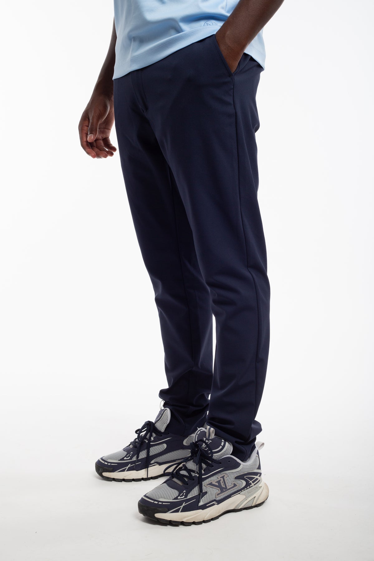 casual pants - navy