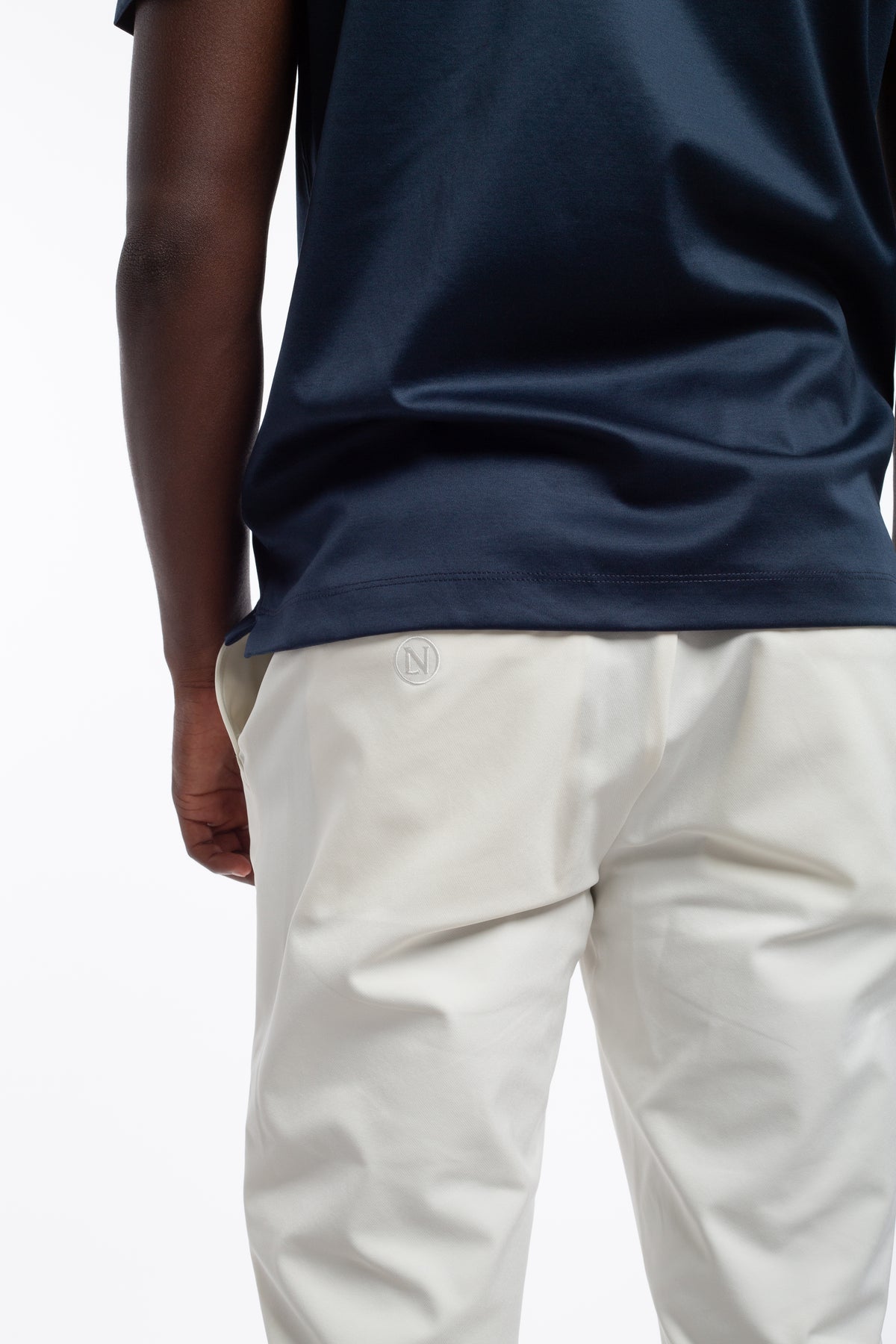 casual pants - white