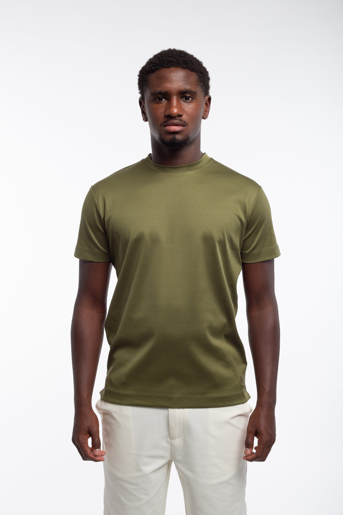 Olive mercerized T-shirt