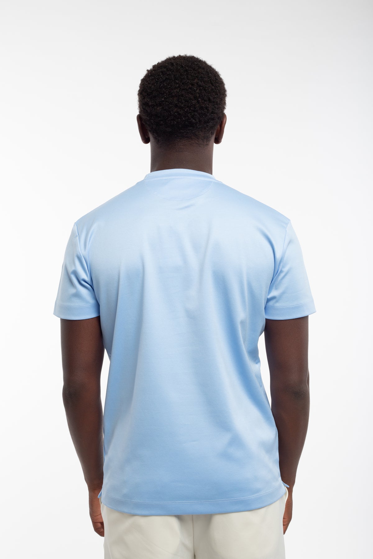 Sky blue mercerized T-shirt