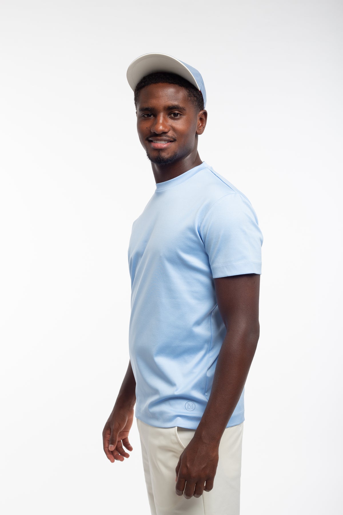 Sky blue mercerized T-shirt