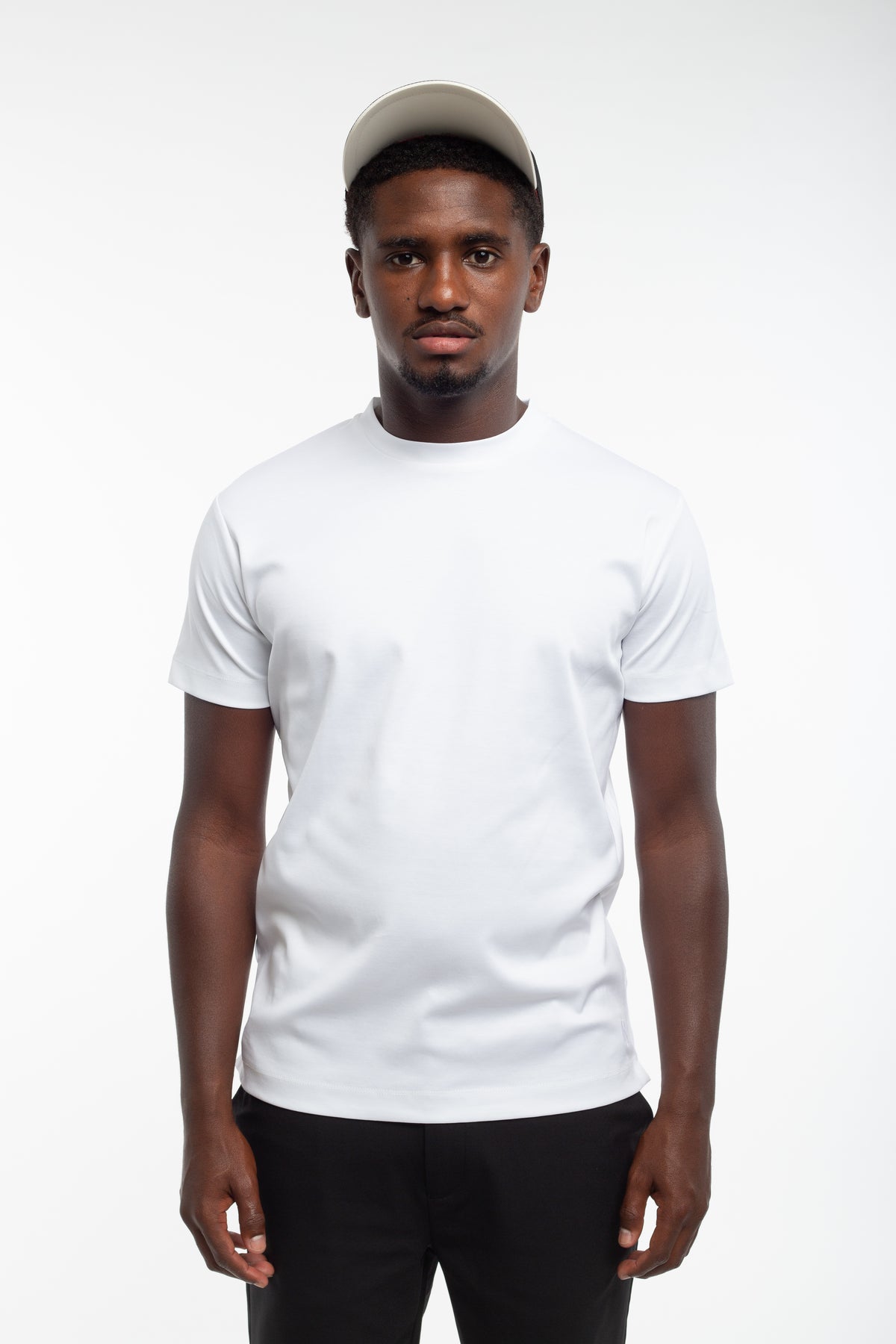White mercerized T-shirt