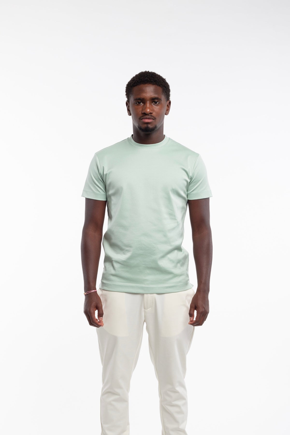 Mercerized T-shirt mint van Lupo Nero