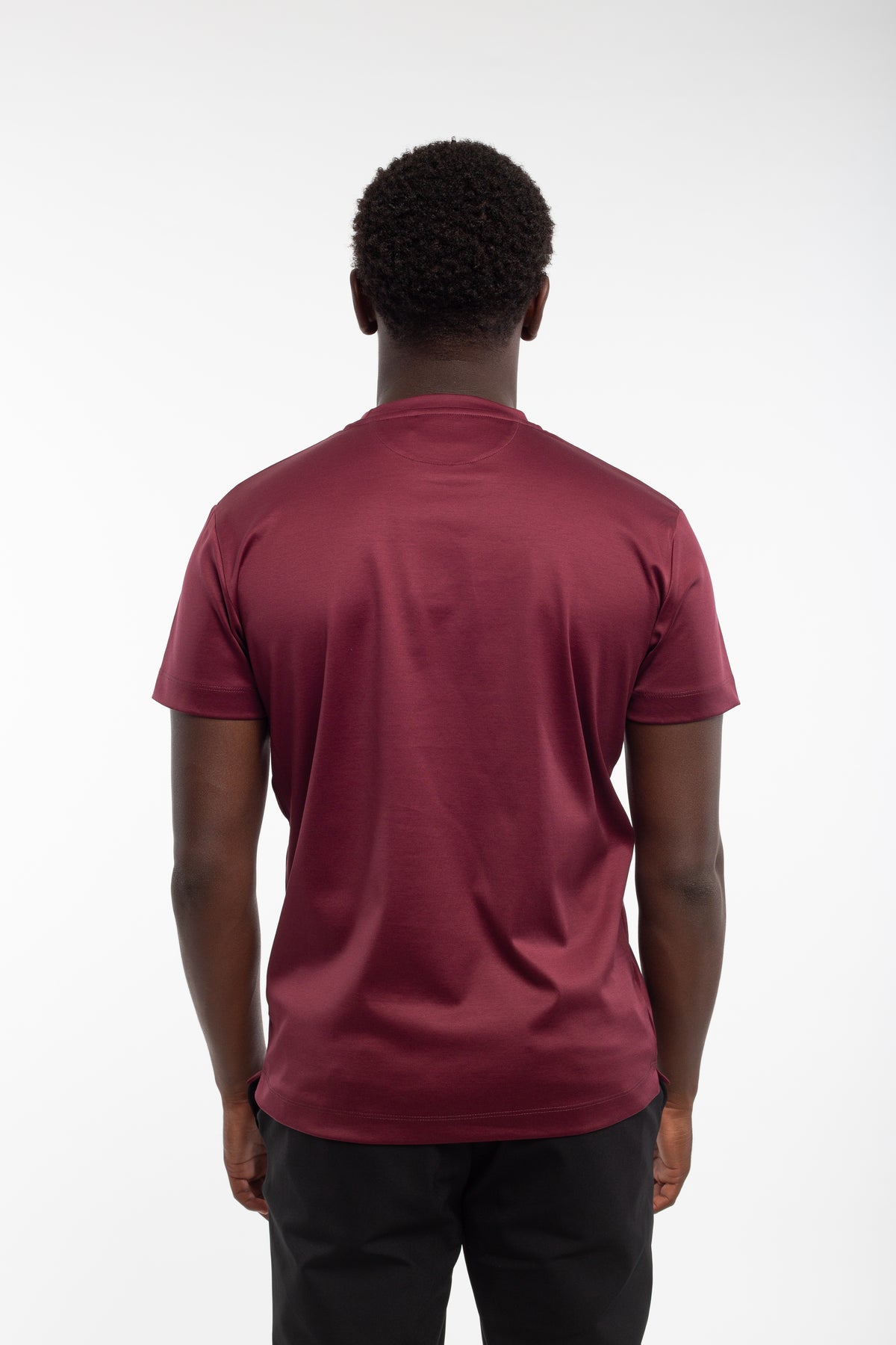 Burgundy mercerized T-shirt