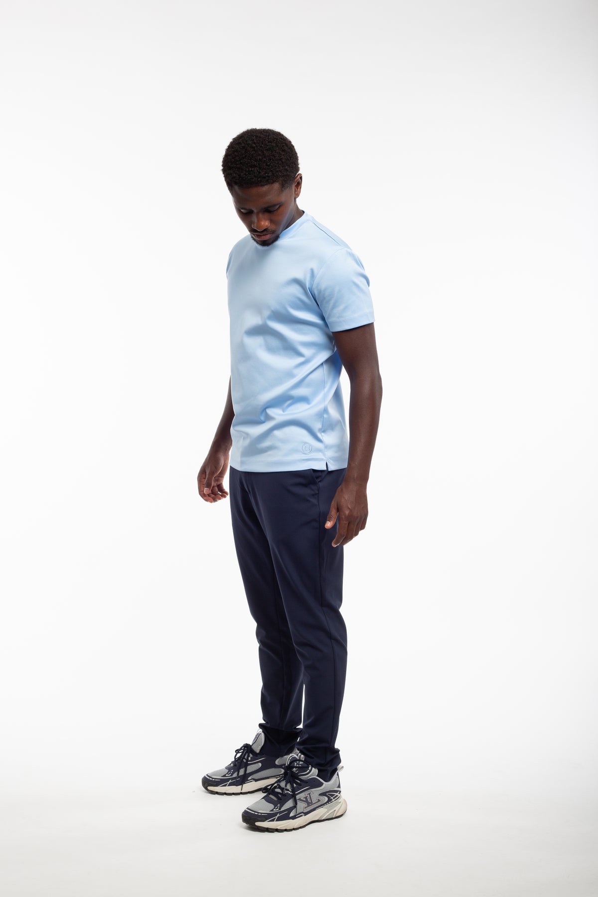 Sky blue mercerized T-shirt