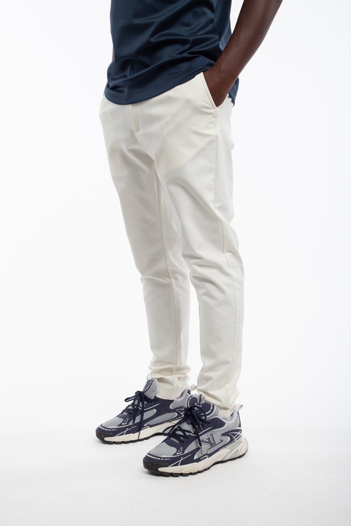 casual pants - white